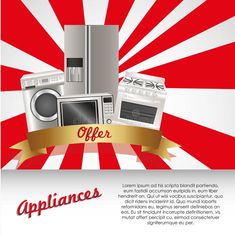 Set of Appliances vector illustration