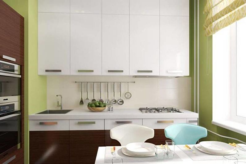 Зеленая кухня - дизайн интерьера фото