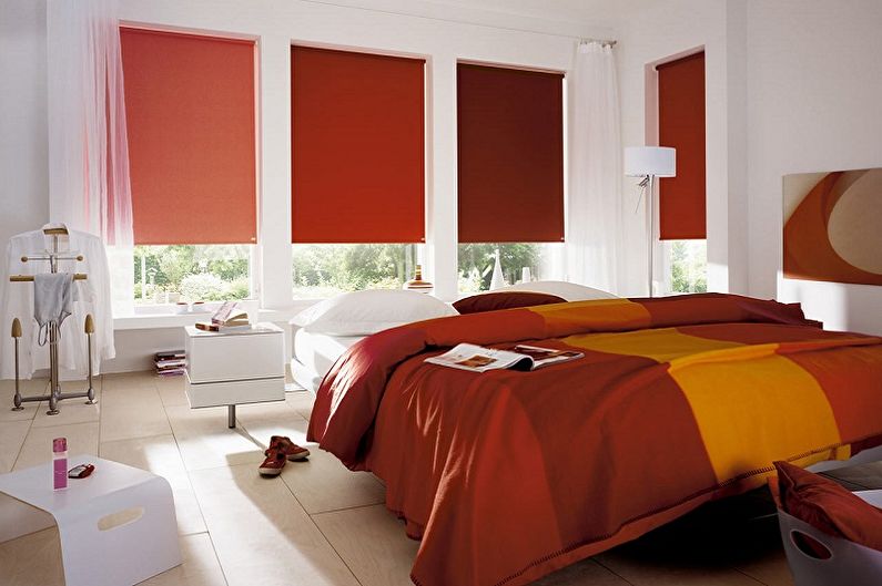 Рулонные шторы для спальни - фото
