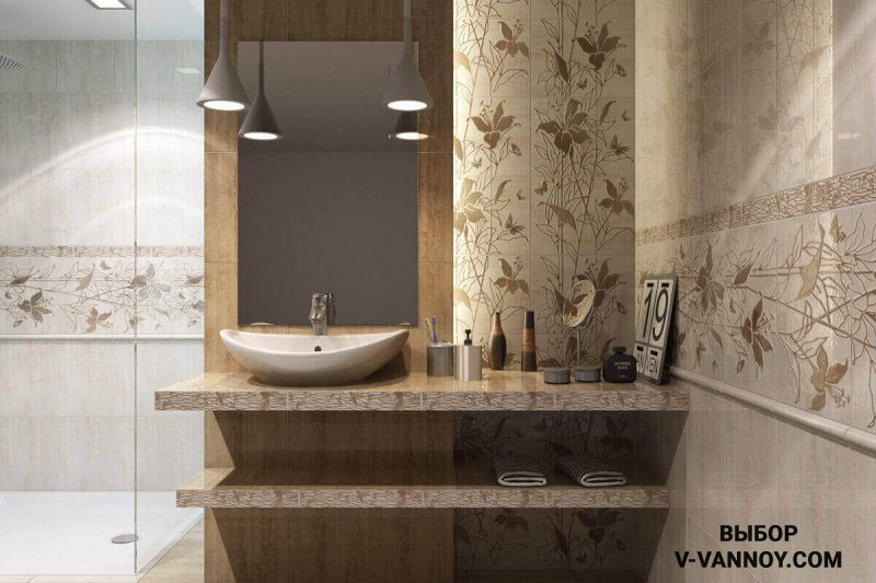 Холодный глянец создает ощущение чистоты и свежести в помещении. Горизонтальное деление стен выглядит интересно и объединяет зоны ванной и душевой в один функциональный блок. Холодный глянец создает ощущение чистоты и свежести в помещении. Горизонтальное деление стен выглядит интересно и объединяет зоны ванной и душевой в один функциональный блок.