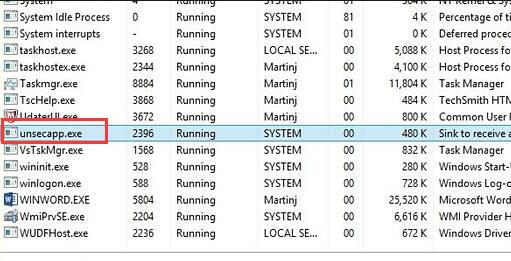 unsecapp.exe high cpu usage