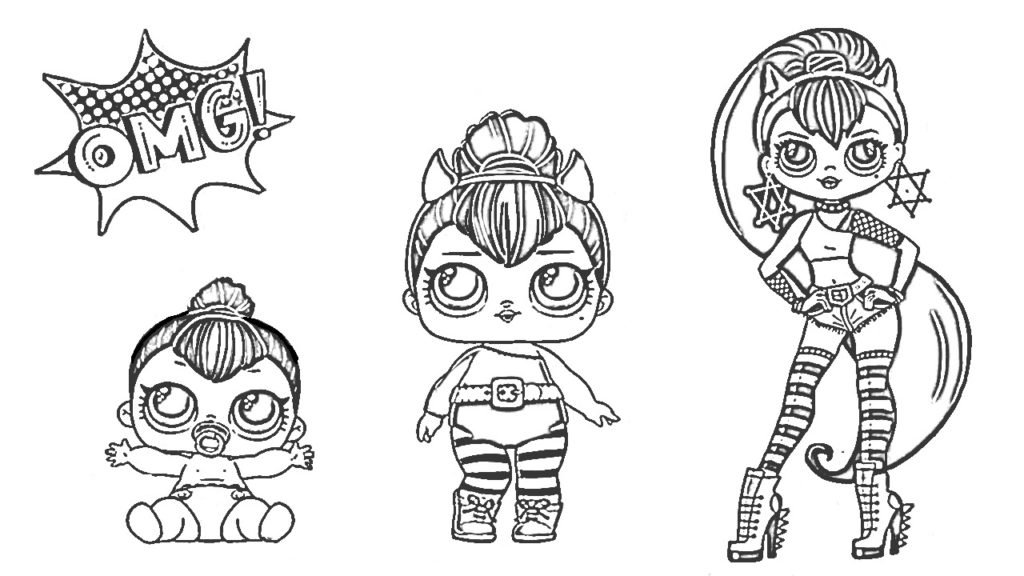 Coloring pages LOL OMG. Download or print new dolls for free