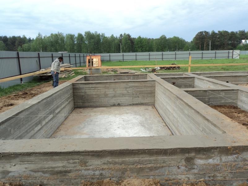 Ленточный фундамент, фото