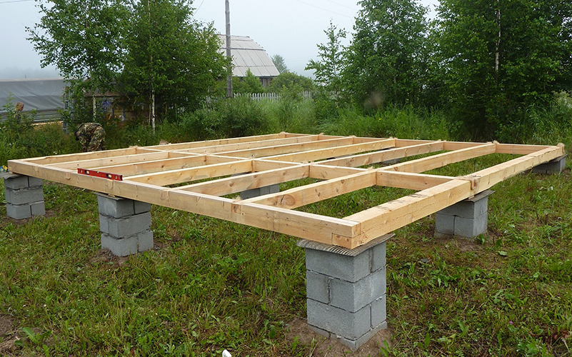 Столбчатый фундамент, фото