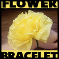 Tissue Paper Flower Bracelets