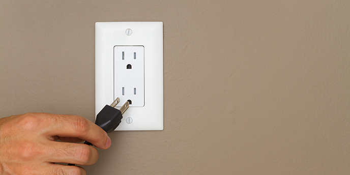 Brown Wall With Electrical Outlet