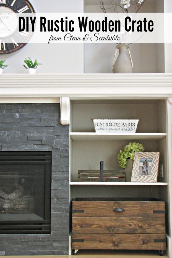DIY Rustic Wooden Crates - pretty AND functional storage space! // cleanandscentsible.com