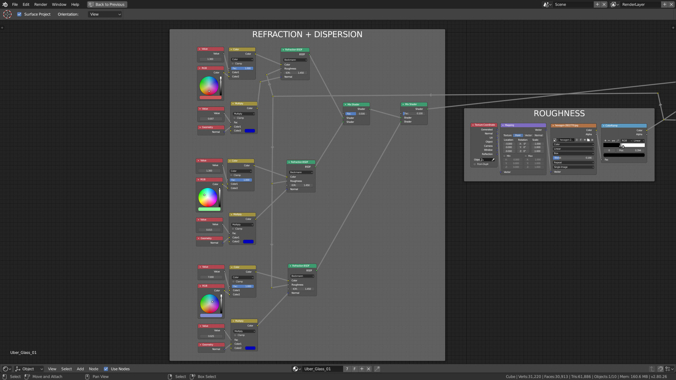 cycles nodes glass shader