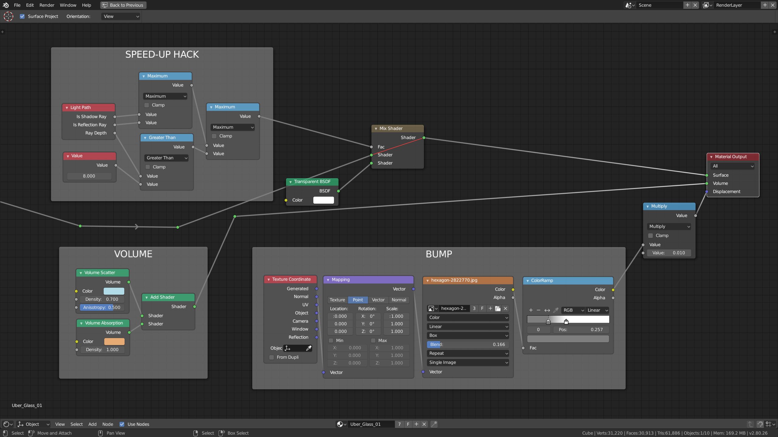 how to create a glass shader in blender