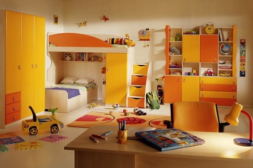 Детская комната с двухъярусной кроватью фото