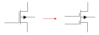 Change MOSFET the No. of Gates