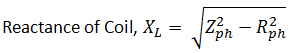 reactance of coil