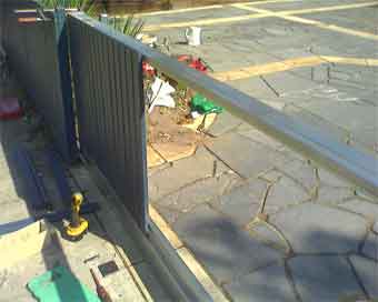 attaching timber to a sliding gate