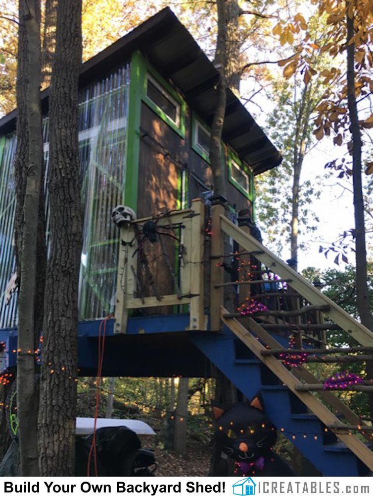 Stairs to treehouse