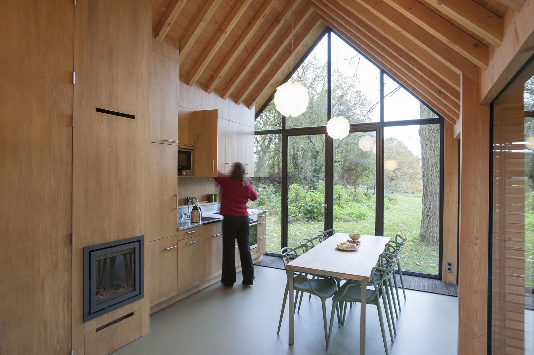 Interior of Tiny Wood Country House