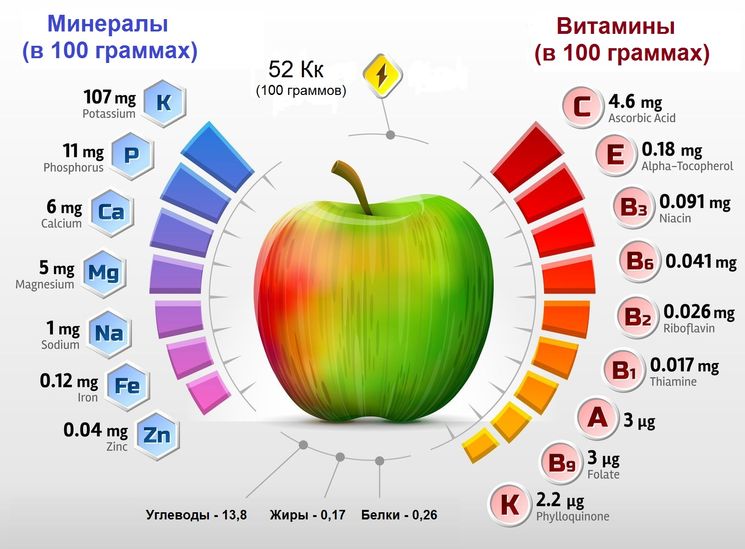 Польза и вред яблока