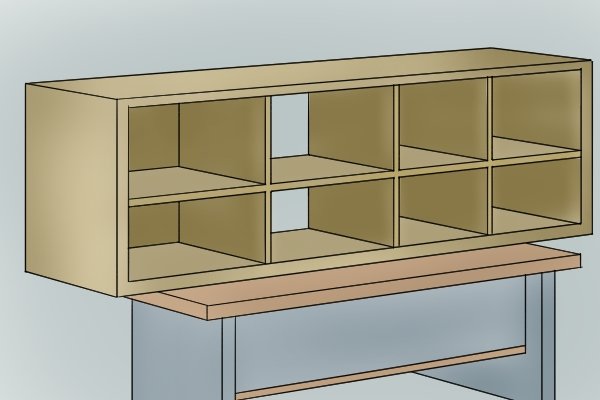 Making a unit from MDF, medium density fibreboard, manufactured boards